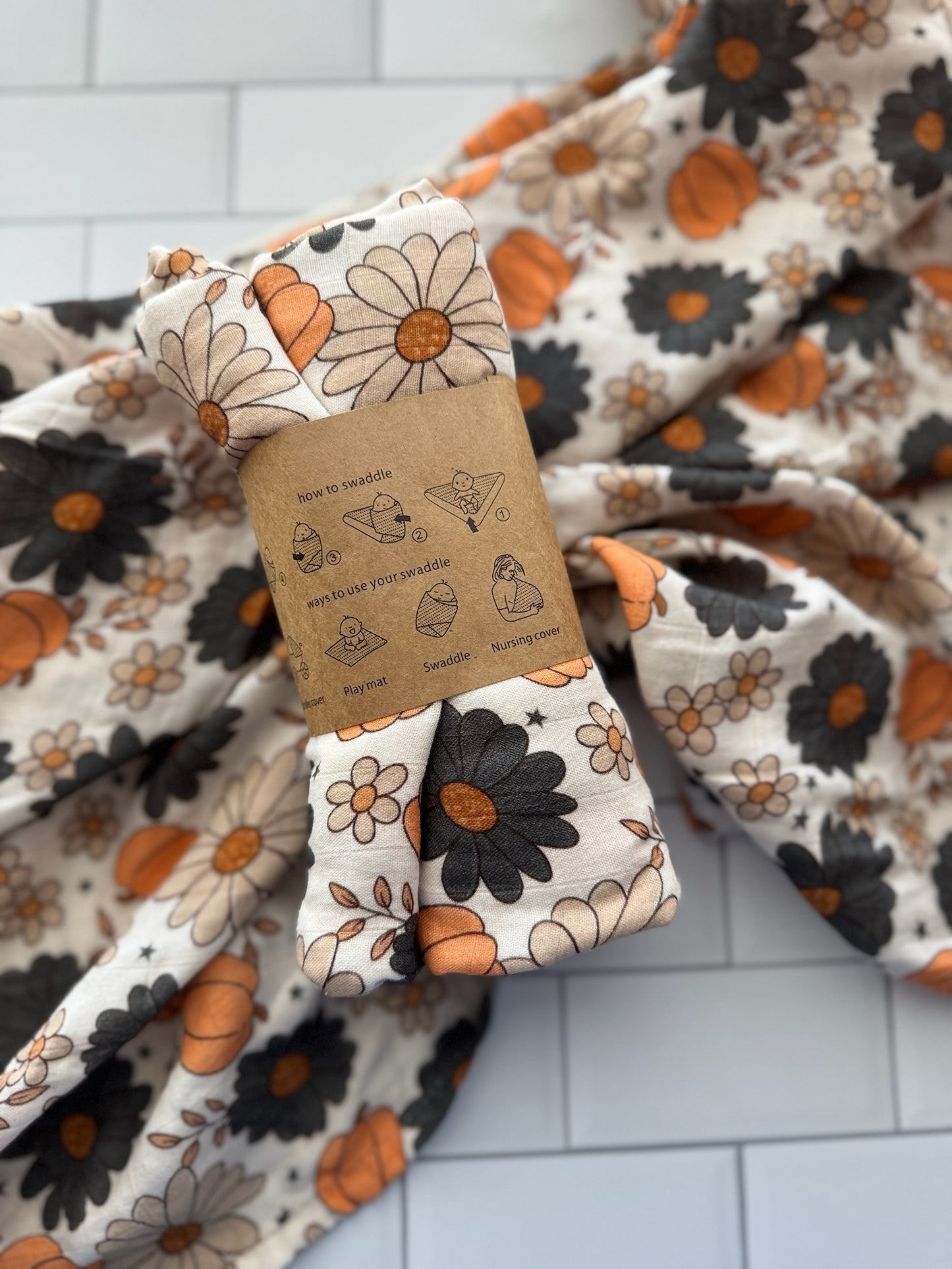 Pumpkin Patch Muslin Swaddle Hello Duchess® Fall Limited Edition