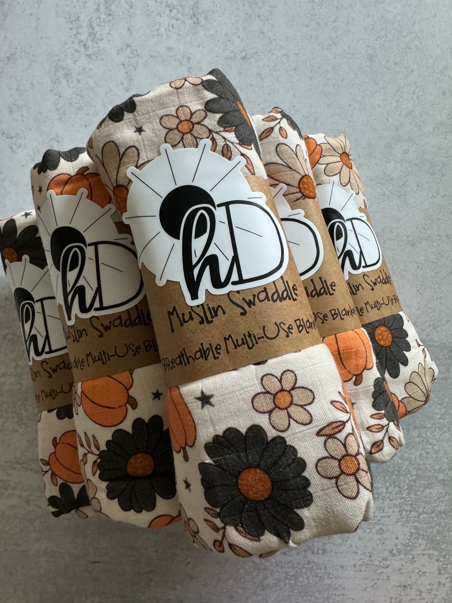 Pumpkin Patch Muslin Swaddle Hello Duchess® Fall Limited Edition