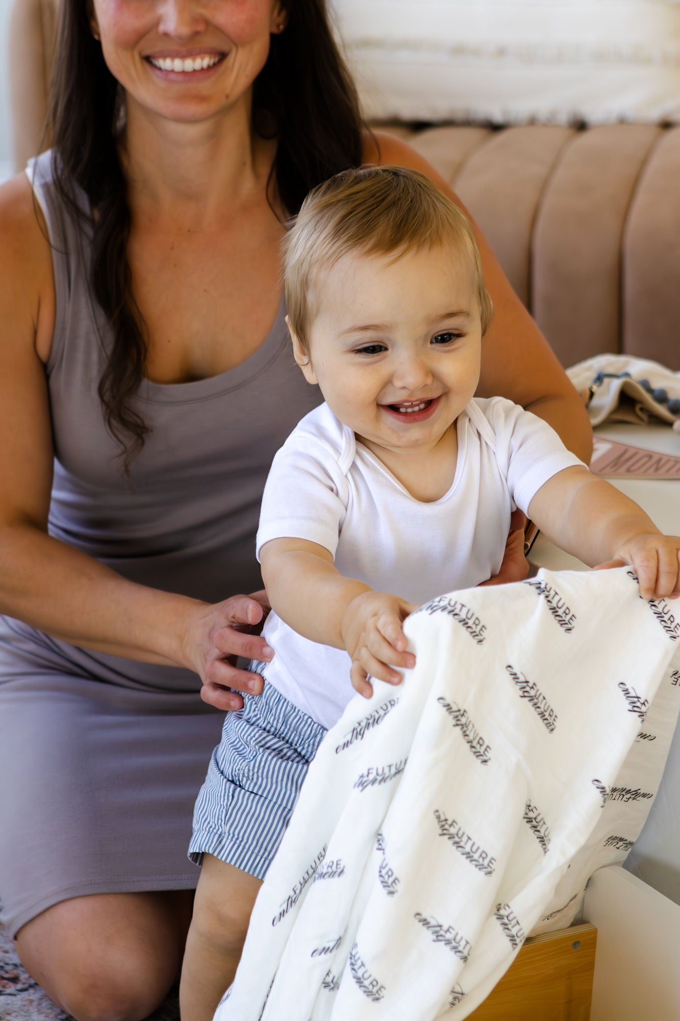 Future Entrepreneur Cotton + Bamboo Muslin Swaddle Boss Blanket