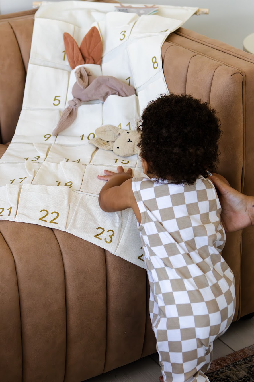 Neutral Fabric Advent Calendar - Reusable Christmas Countdown | Hello Duchess