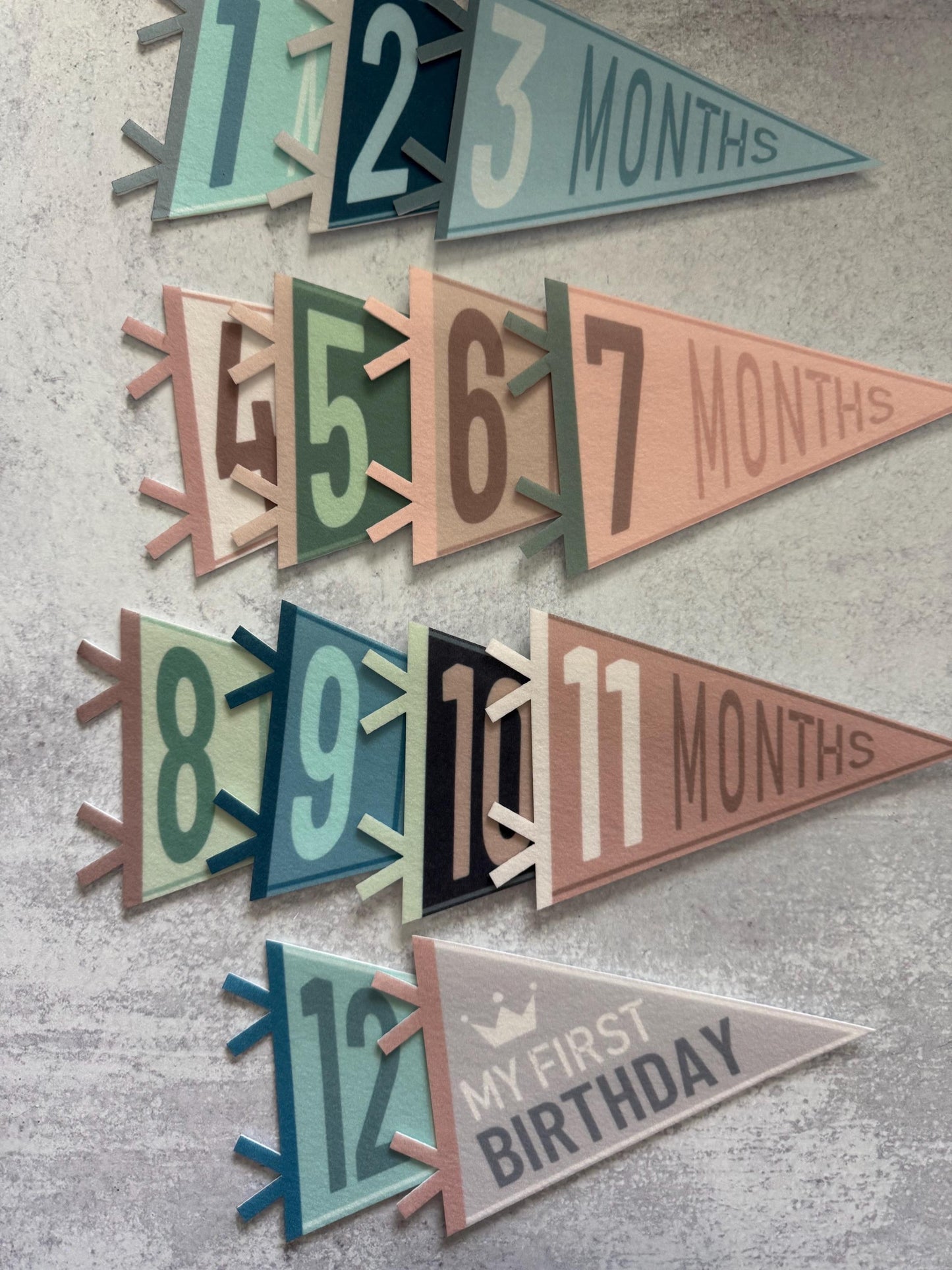 Pennant Flag Milestone Set Photo Prop