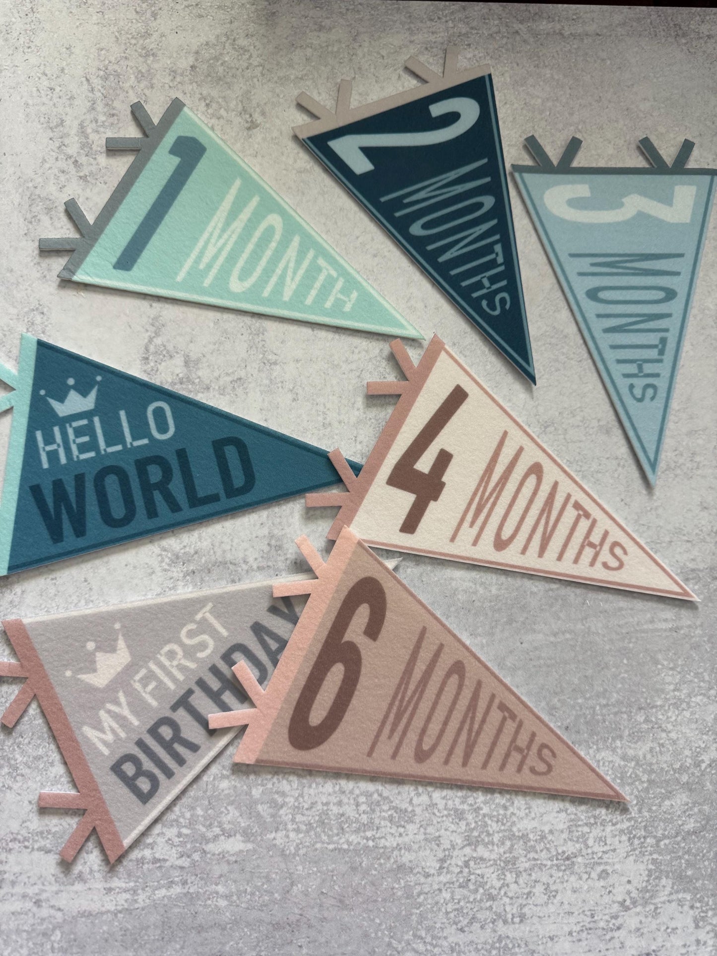Pennant Flag Milestone Set Photo Prop