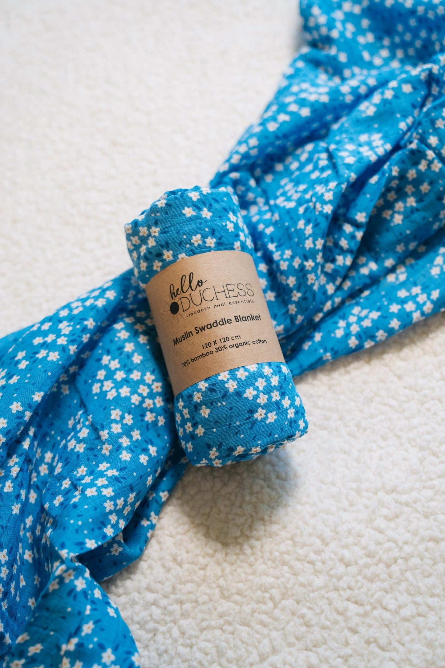 Blue & white floral Swaddle Blankets| Baby Flower Swaddle | Muslin Baby Blanket| Baby Shower Gift | Receiving Blanket | Patriotic swaddle