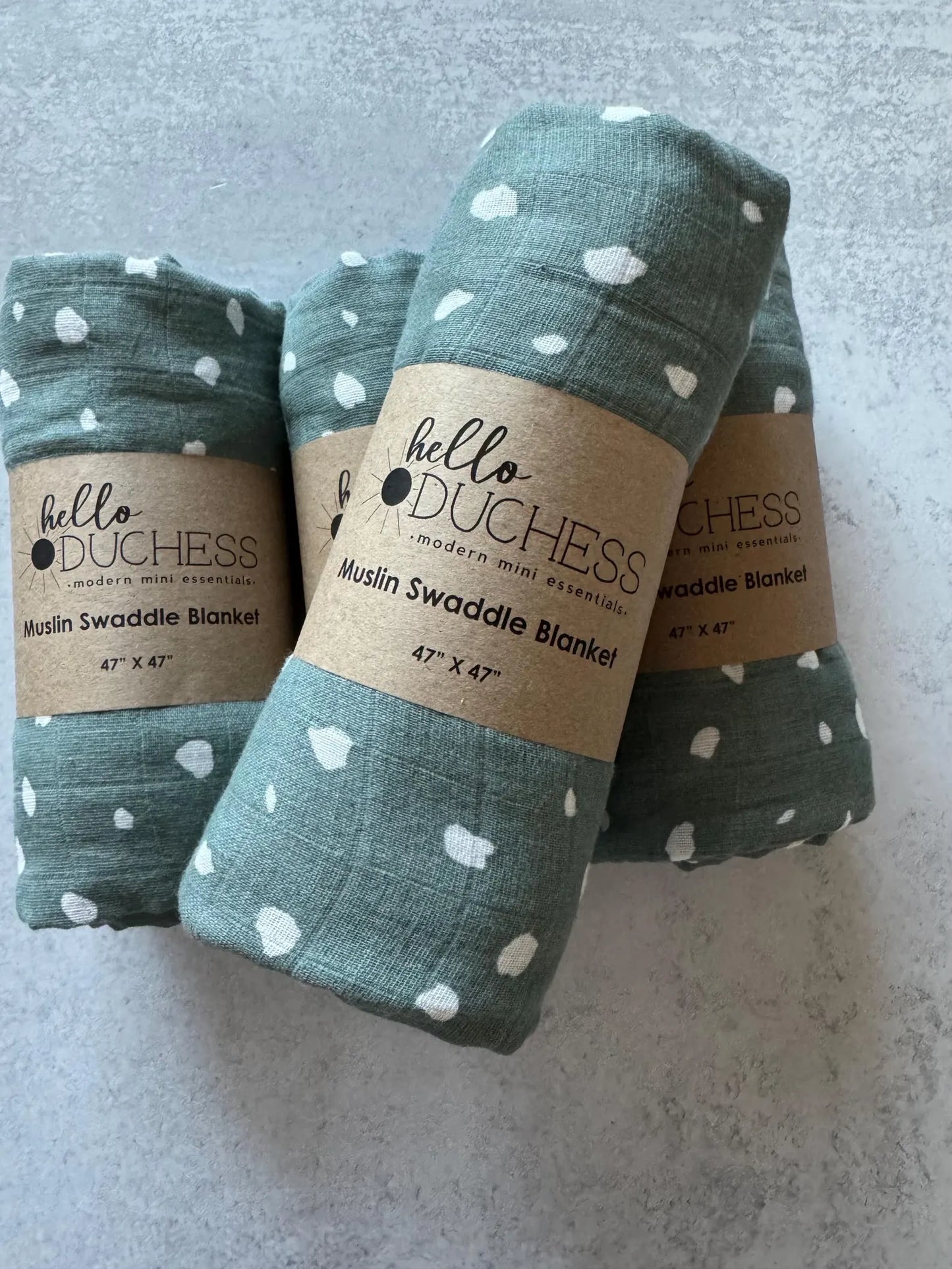 Spot Cotton + Bamboo Muslin Swaddle Spot Blanket