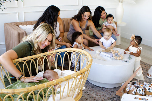 creating community with hello duchess ambassador, curated baby gift boxes and baby swaddles