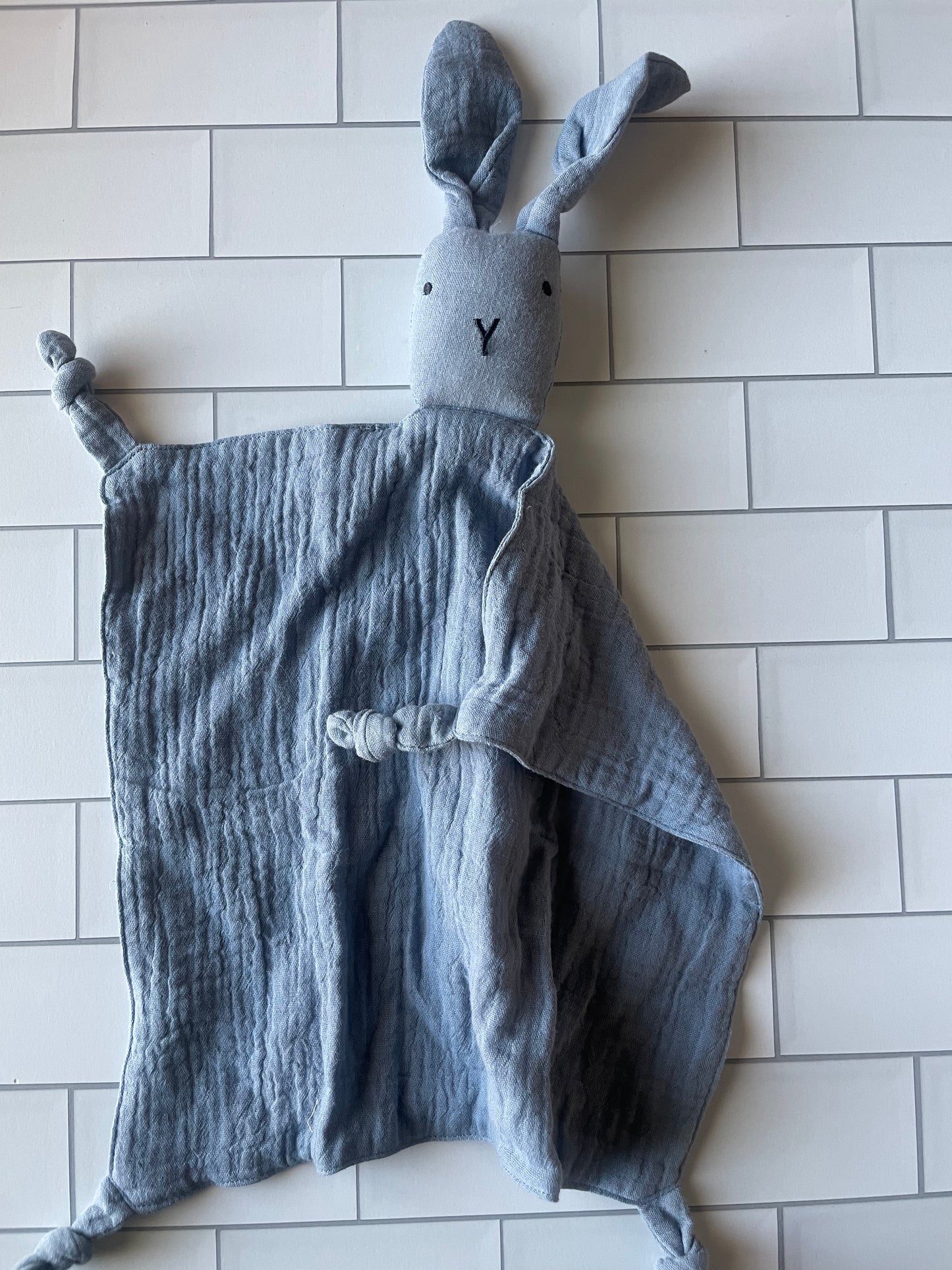 Bunny Lovey – Sand Muslin | Soft Baby Comfort Blanket