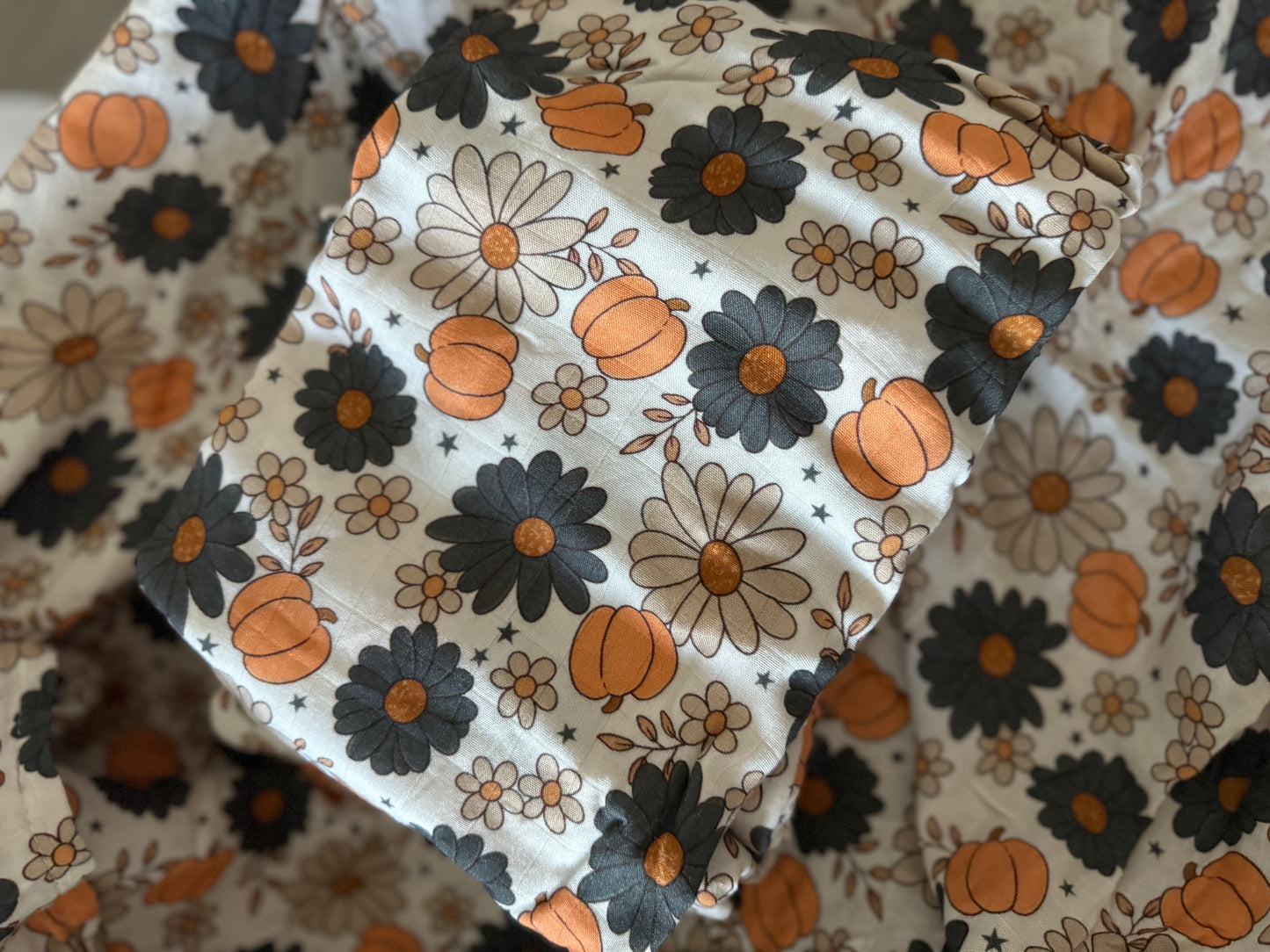 Hello Fall Bamboo & Cotton Swaddle Blanket