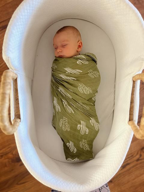 Cactus 70% Bamboo & 30% Cotton Swaddle Blanket