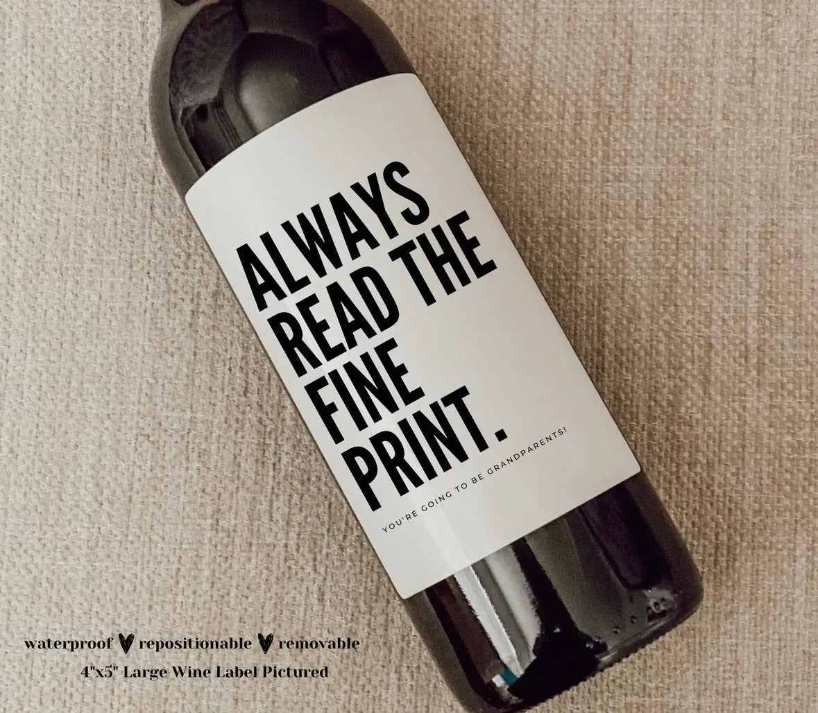 Pregnancy Announcement Wine Label - Unique Baby Reveal Gift | Hello Duchess