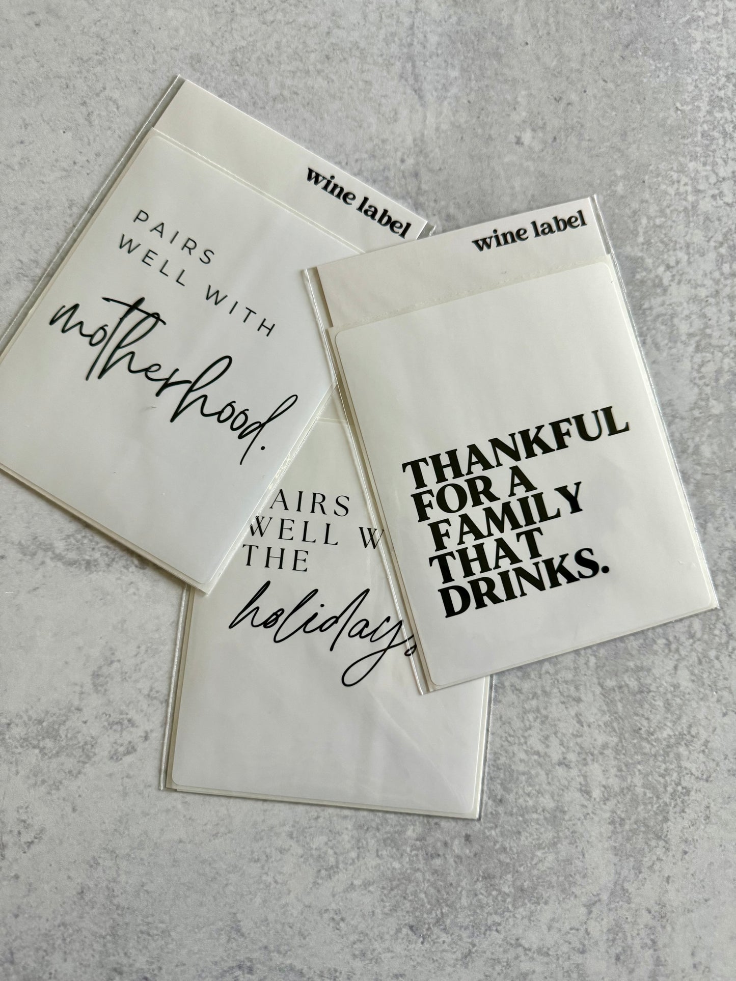 Pairs Well With Motherhood Wine Label - Funny Mom Gift | Hello-Duchess