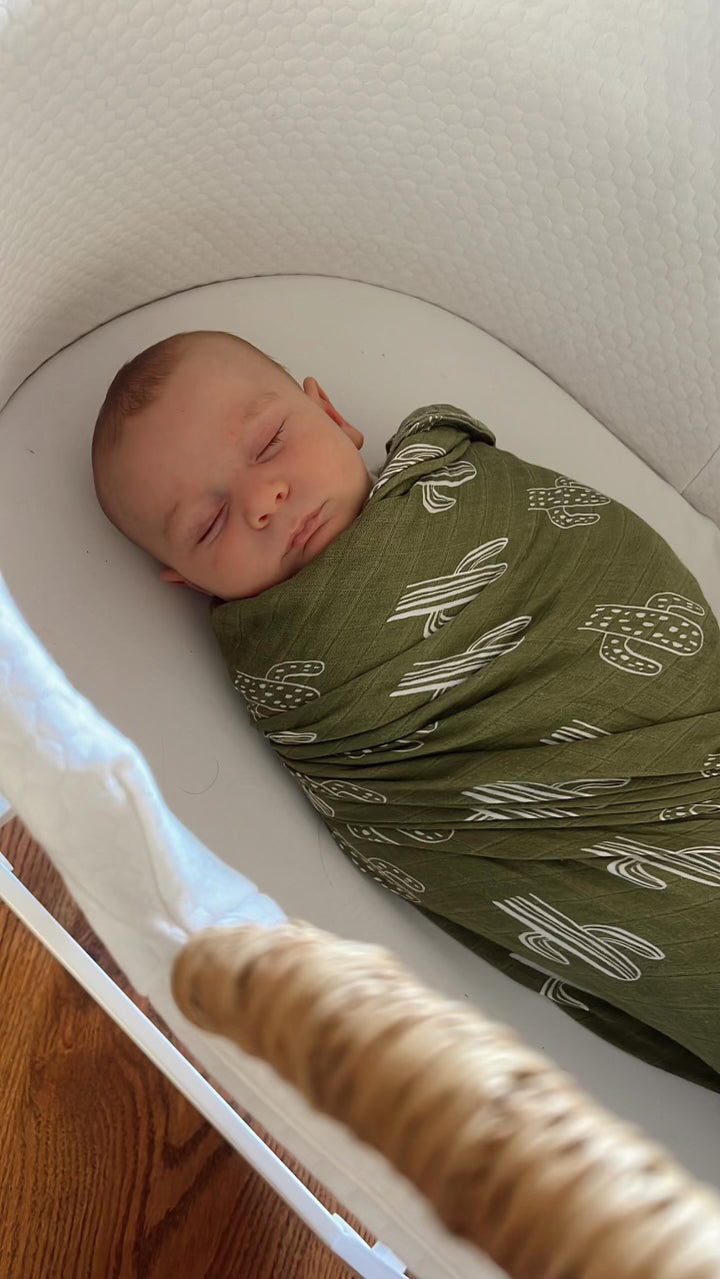 Cactus 70% Bamboo & 30% Cotton Swaddle Blanket