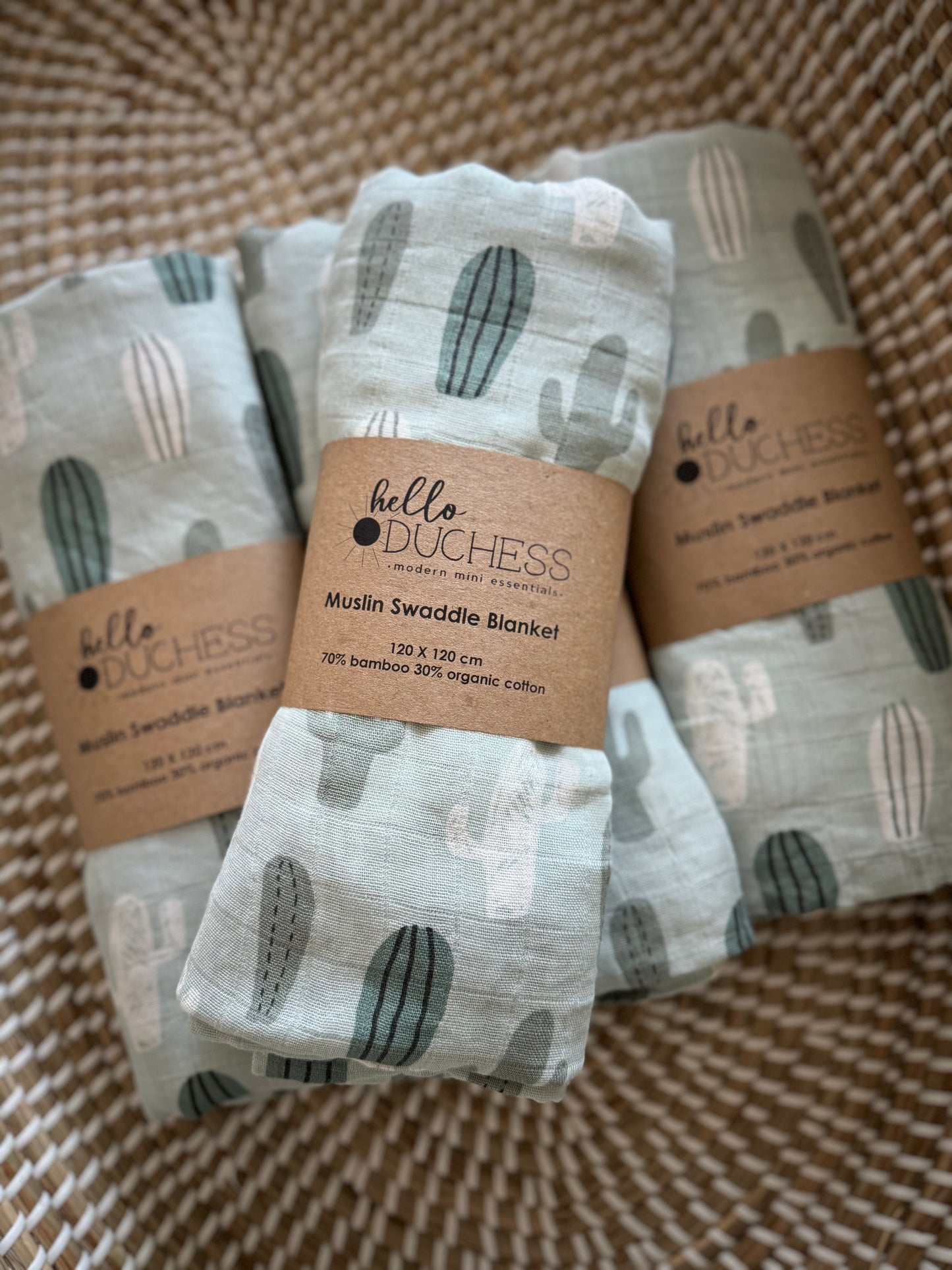 Cactus Farm Bamboo & Cotton Swaddle Blankets