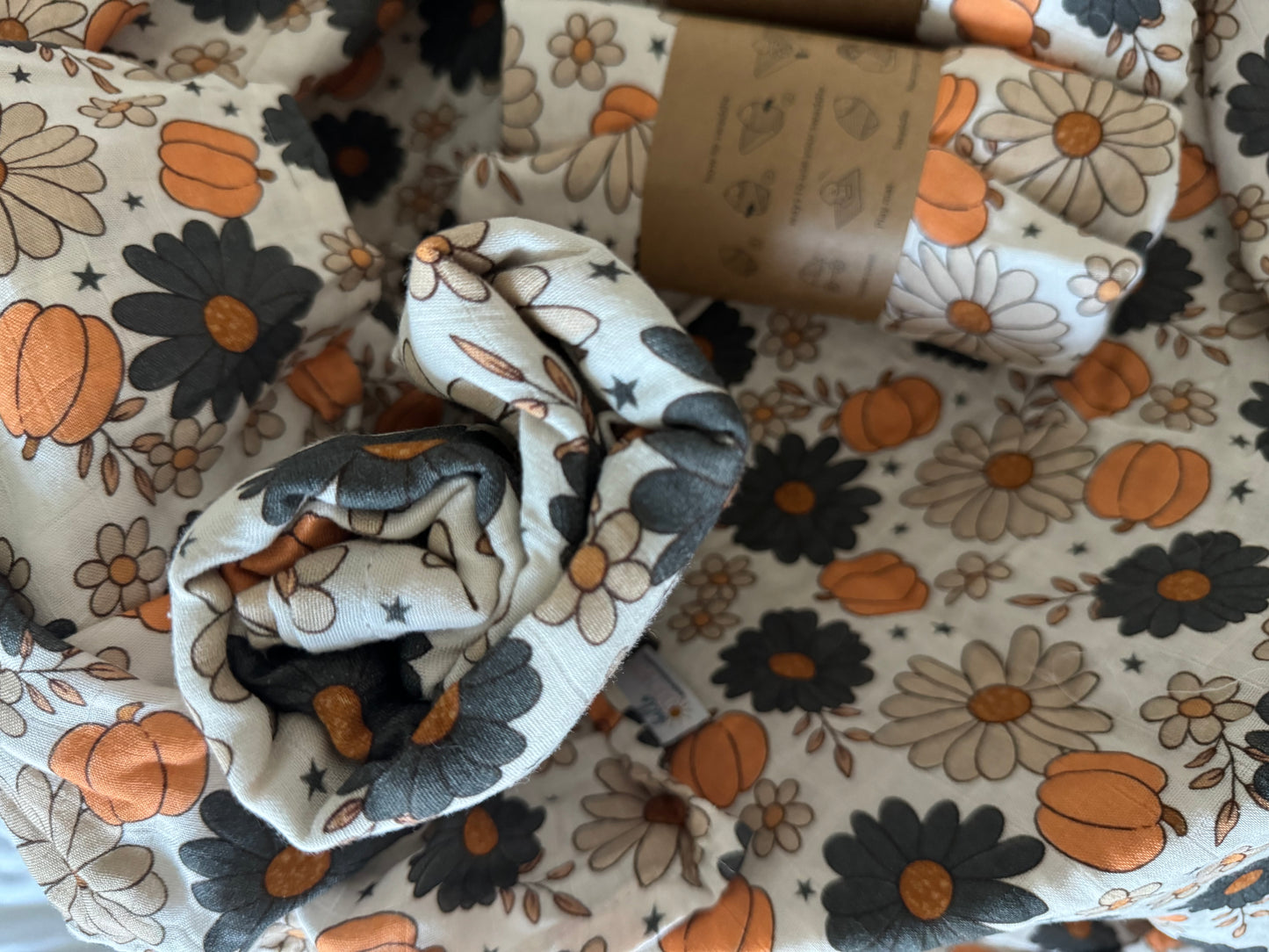 Hello Fall Bamboo & Cotton Swaddle Blanket