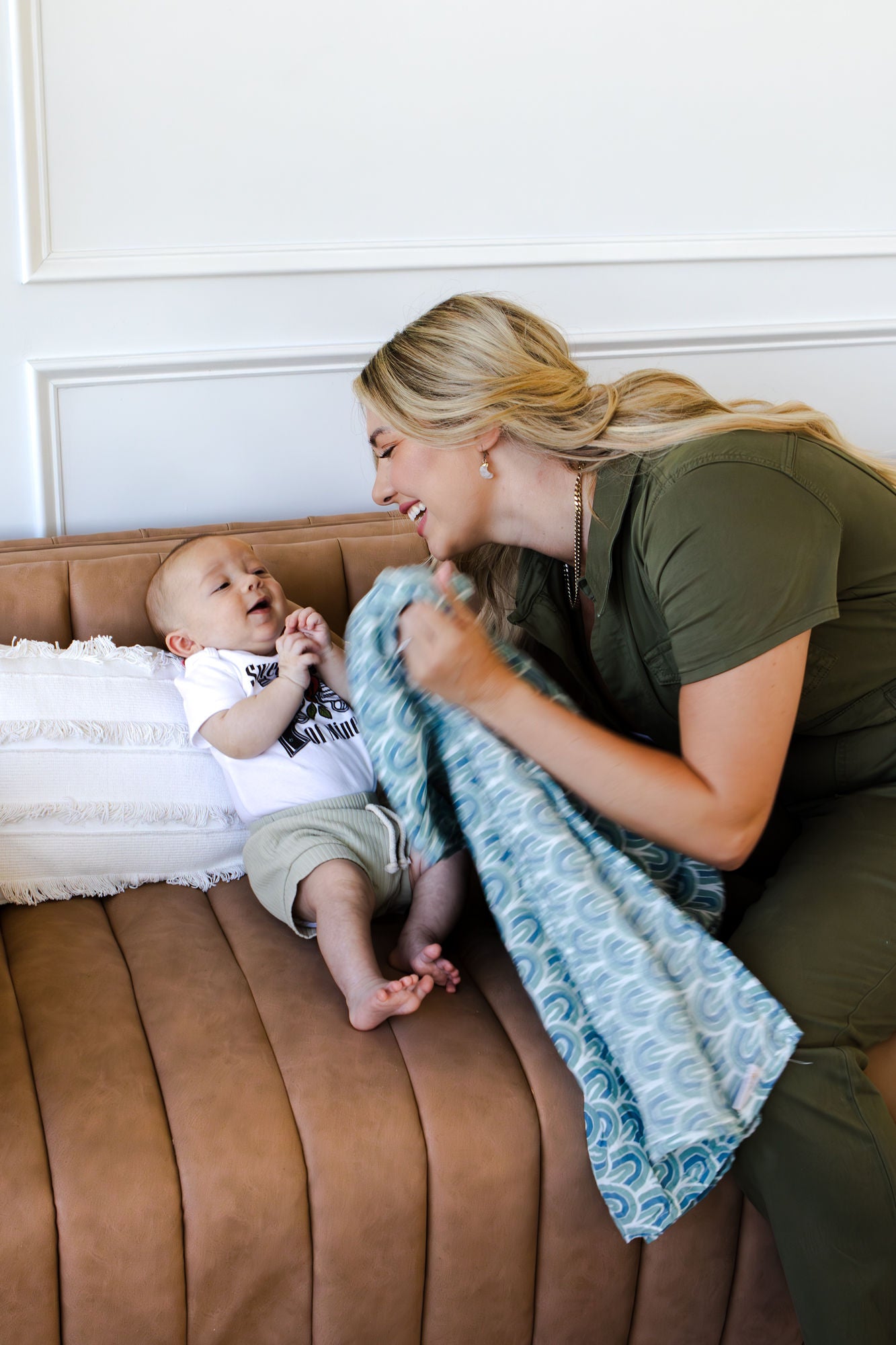 Rainbow Cotton + Bamboo Muslin Swaddle Rainbow Blanket