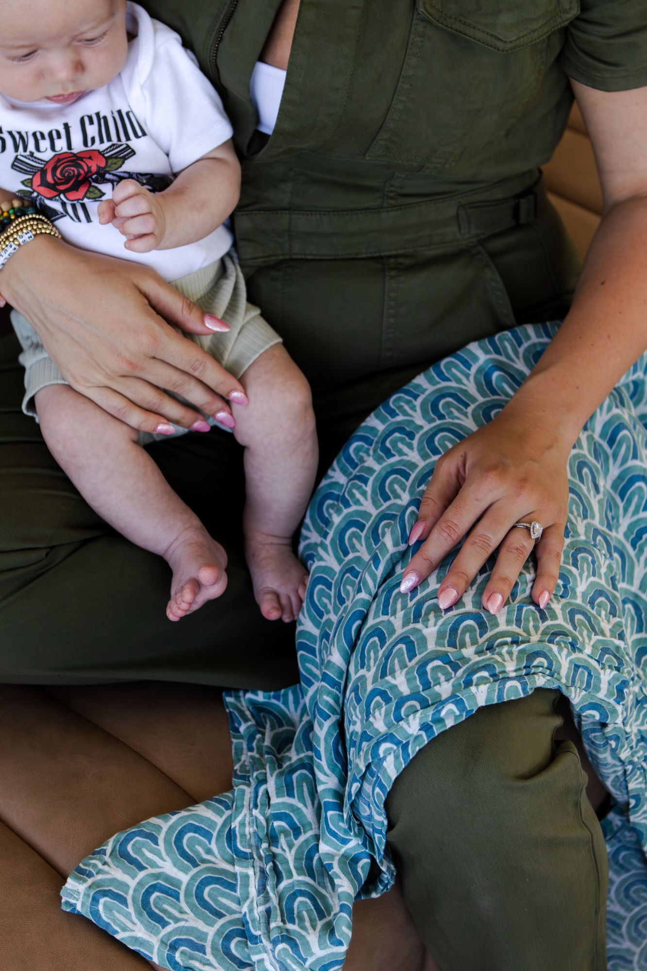 Rainbow Cotton + Bamboo Muslin Swaddle Rainbow Blanket