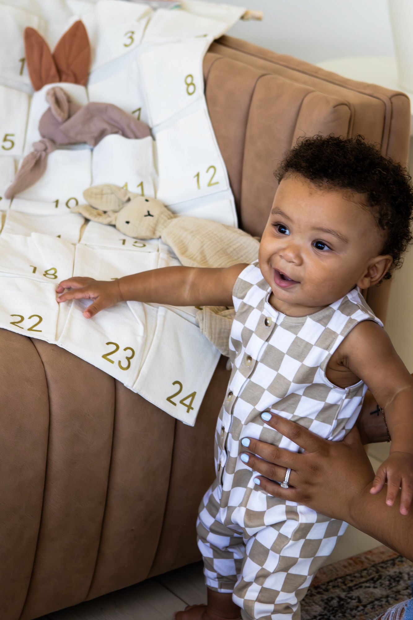 Neutral Fabric Advent Calendar - Reusable Christmas Countdown | Hello Duchess