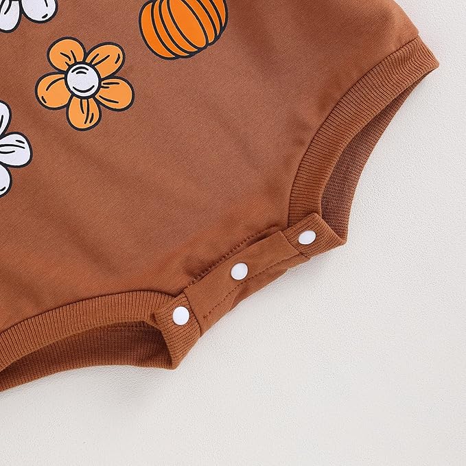 Pumpkin Daisy Fall Onesie - Cute Baby Fall Outfit | Hello Duchess