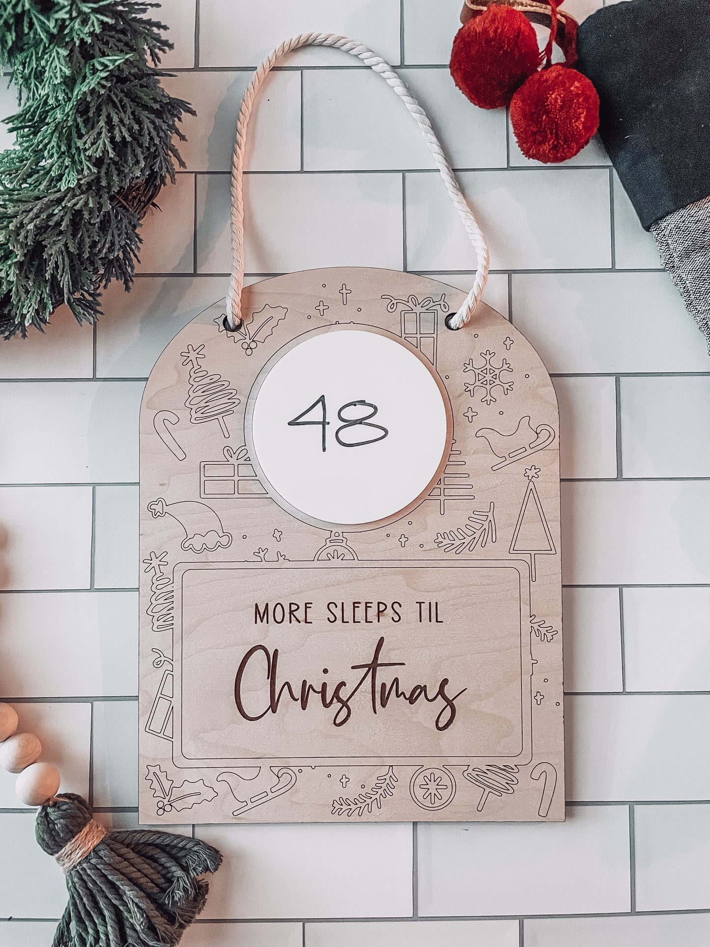 Sleeps til Christmas Arch Sign